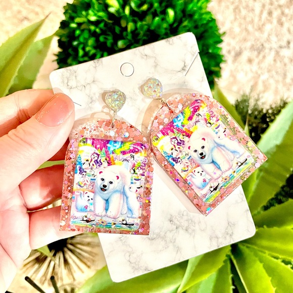Lisa Frank Polar Bear Acrylic Earrings - Picture 4 of 6